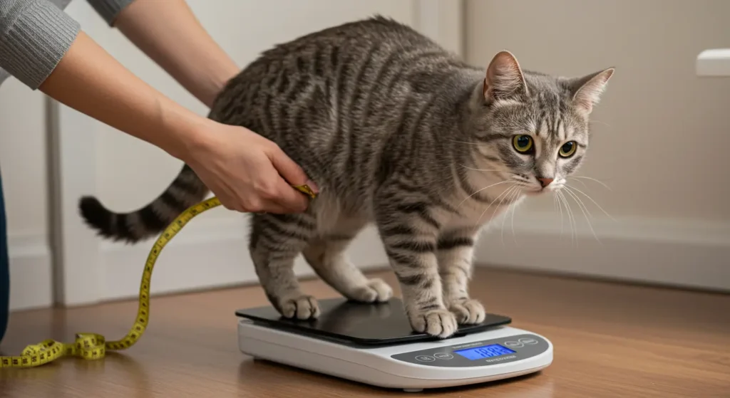 Monitor your cat’s weight